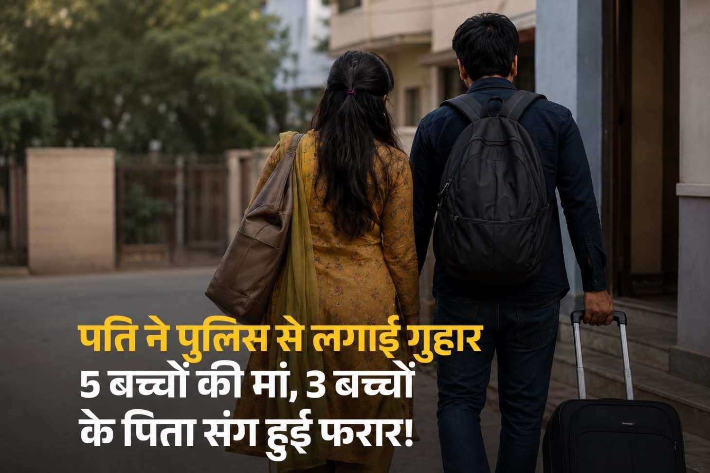 बस्ती में प्रेम प्रसंग का अनोखा मामला: 5 बच्चों की मां 3 बच्चों के पिता के साथ हुई फरार, पति ने पुलिस से लगाई गुहार,