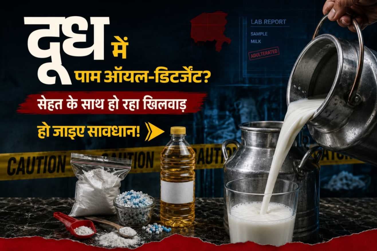 दूध में मिलावट का बड़ा खेल! क्या आपके घर पहुंच रहा है पाम ऑयल और डिटर्जेंट वाला दूध?